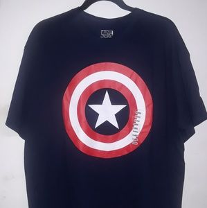 Marvel Captain America Graphic Tee Blue NWT